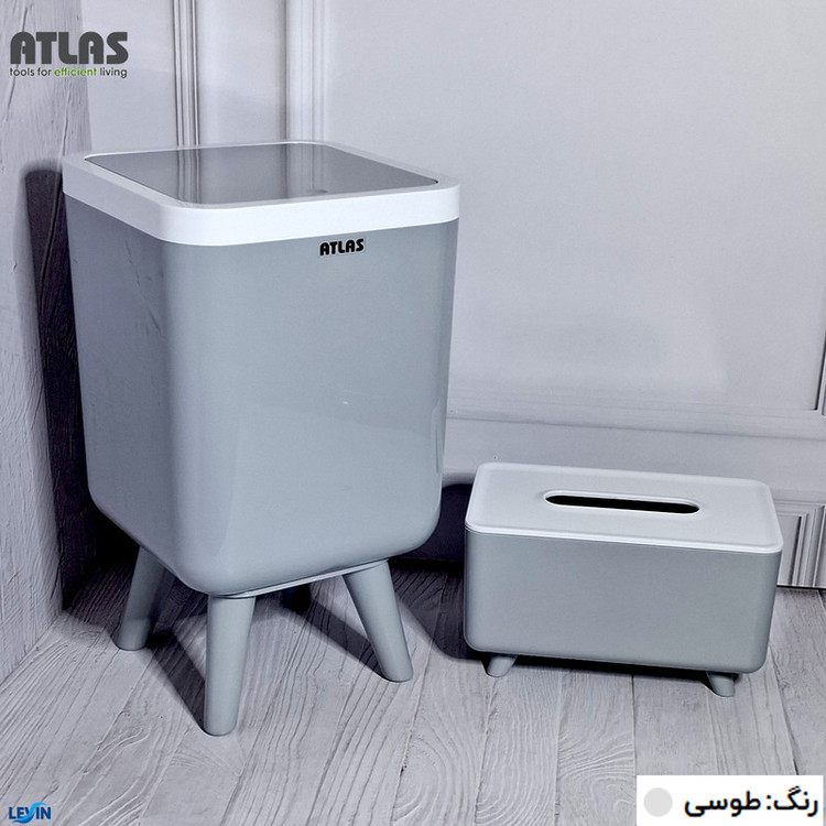 ست سطل و جای دستمال اطلس مدل ژیوار طرح اکونومی کد 101