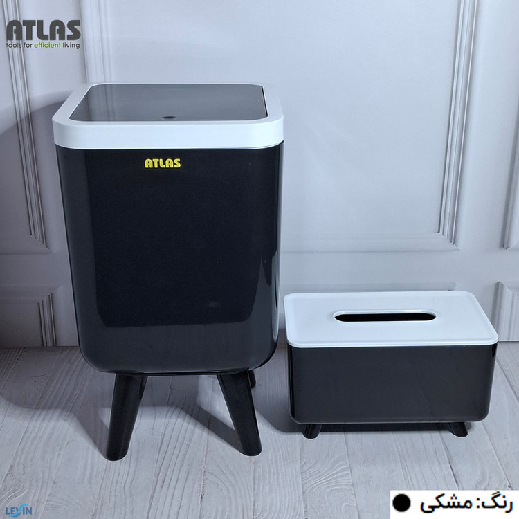 ست سطل و جای دستمال اطلس مدل ژیوار طرح اکونومی کد 101