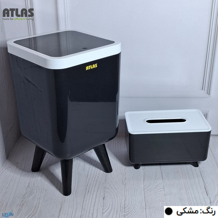 ست سطل و جای دستمال اطلس مدل ژیوار طرح اکونومی کد 101