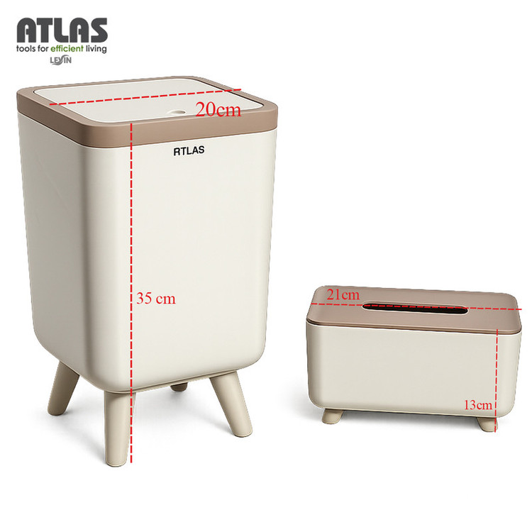 ست سطل و جای دستمال اطلس مدل ژیوار طرح اکونومی کد 101