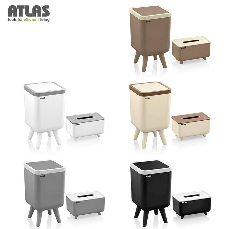 ست سطل و جای دستمال اطلس مدل ژیوار طرح اکونومی کد 101
