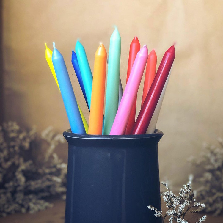 شمع آلفا طرح قلمی مدل 20cm بسته 12 عددی