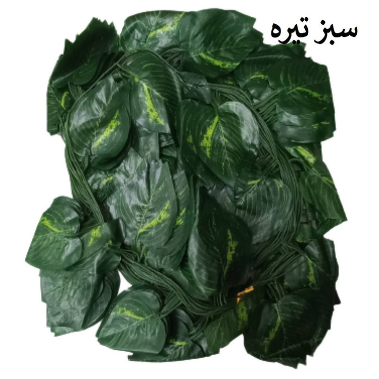 گل مصنوعی مدل ریسه برگ پتوس خطی بسته 12 عددی