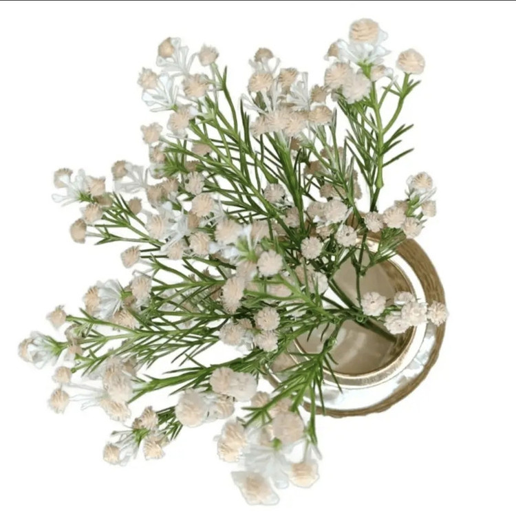 گل مصنوعی ژیپسوفیلا (گل عروس) لمسی ژلهای رومیزی، ابعاد 15×20×35 سانتیمتر، وزن 300 گرم، بسته 2 عددی