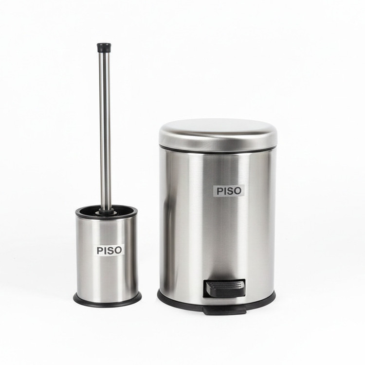 ست سطل زباله و فرچه پیسو مدل P-3-ltr گنجایش 3 لیتر