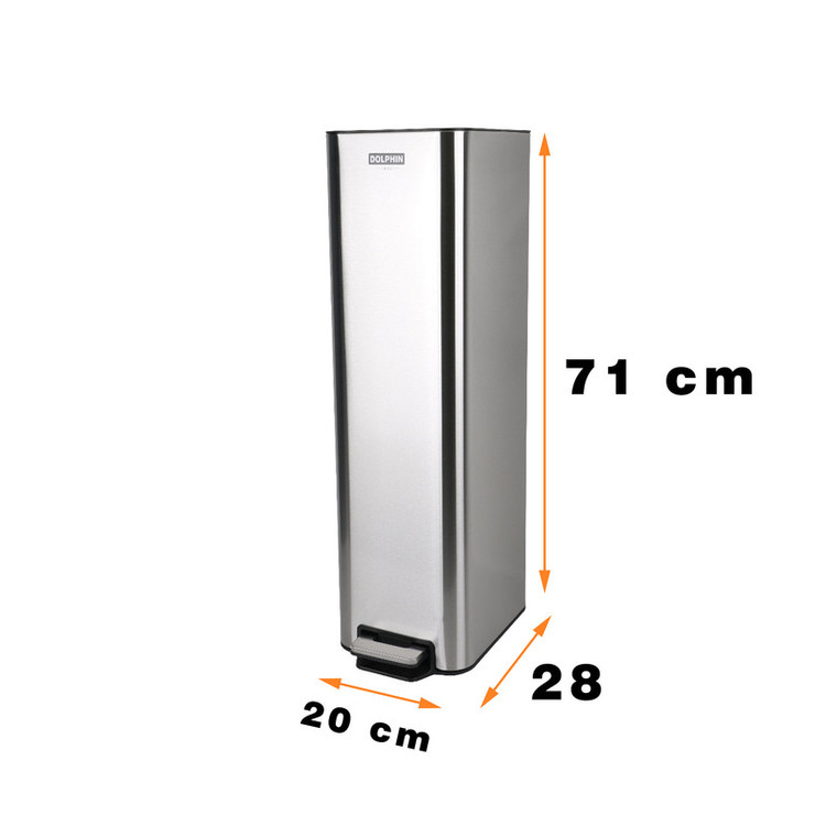 سطل زباله پدالی دلفین کد Ev-7708 گنجایش 20 لیتر