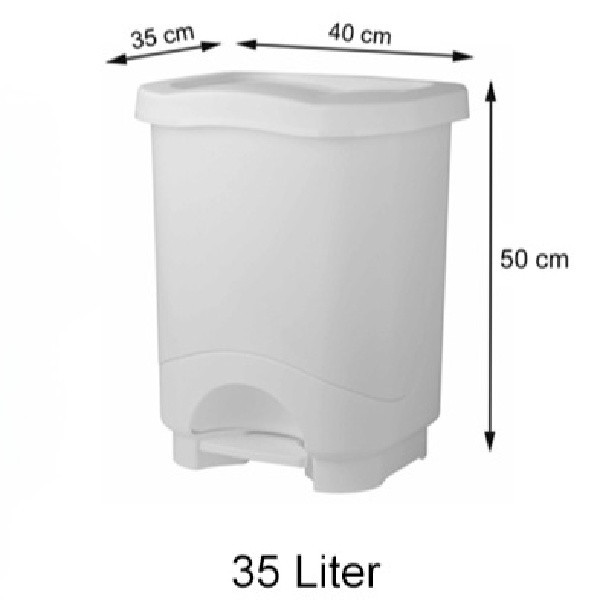 سطل زباله پدالی لیمون مدل HS035 گنجایش 35 لیتر