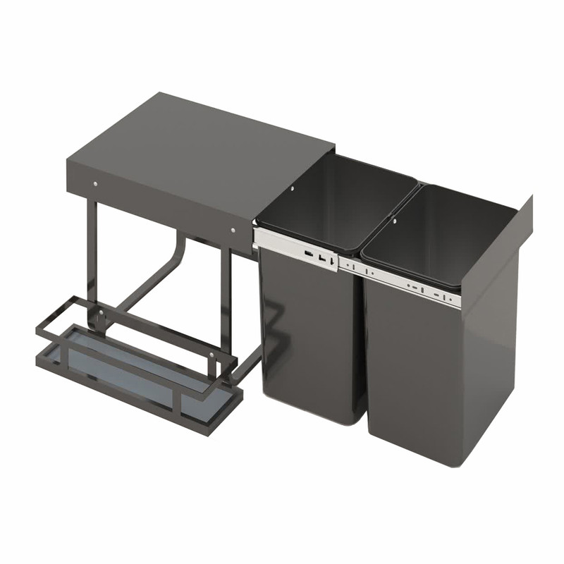 سطل زباله کابینتی مدل بقل شوینده گنجایش 24 لیتر