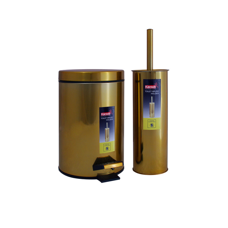 ست سطل زباله و فرچه کاروب مدل  3L
