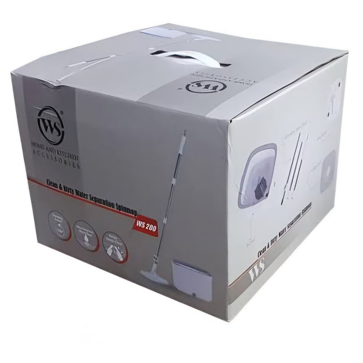 ست سطل و زمین شوی دبلیو اِس مدل دو مخزن چرخشی کد HS200