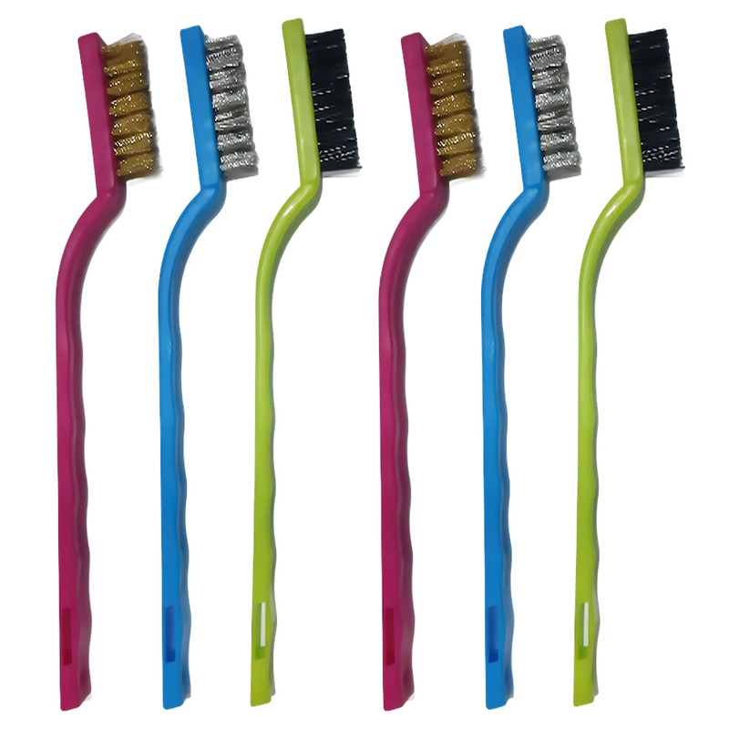برس شستشو مدل مسواکی رنگی مجموعه 6 عددی