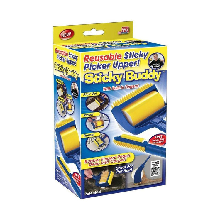 پرزگیر لباس مدل ژله ای غلتکی دائمی کد Sticky Buddy بسته دو عددی